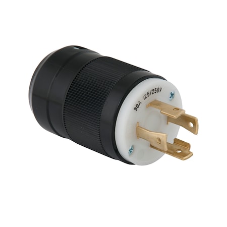 Marinco Locking Plug, L14-30P, 30 A, 125/250V AC, 3 Pole, Screw Terminals, Spring Clamp Terminals 3014P